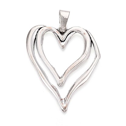 Rack Plating Tibetan Style Alloy Big Pendants, Heart, Cadmium Free & Lead Free