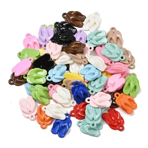 Непрозрачные акриловые подвески, вьетнамки