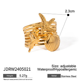 316 хирургические перстни из нержавеющей стали, морская звезда в форме ракушки