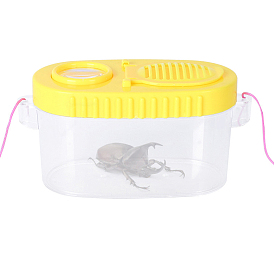 Portable ABS Plastic Insect Viewer Box Magnifier, with Acrylic Optical Lens