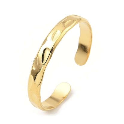 304 из нержавеющей стали манжеты браслеты, рифленые однотонные браслеты