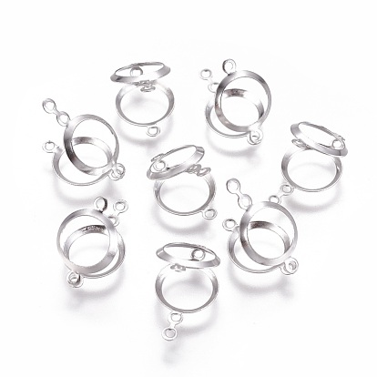 316 хирургическая подвеска из нержавеющей стали с кабошоном, настройки открытой спины, плоско-круглые