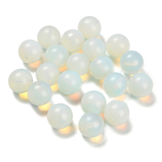 Opalite бисер, круглые, половине просверлил