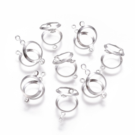 316 хирургическая подвеска из нержавеющей стали с кабошоном, настройки открытой спины, плоско-круглые