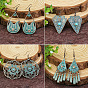 Vintage Tassel Earrings for Women, Classic Ethnic Style Handmade Alloy Ear Jewelry