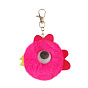 Cute Pink Chick Keychain Plush Faux Fur Pom-Pom Pendant Bird Bag Accessory