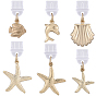 6Pcs PVC Mobile Dustproof Plugs, with 304 Stainless Steel Pendants, Mixed Shapes
