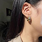 Stylish Dual-layered Gold and Silver Stainless Steel Earrings for Women