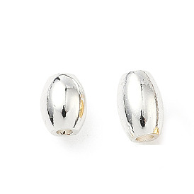 Латунные бусины, овальные, долговечный, без свинца и без кадмия, стойки покрытие