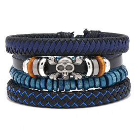 Handmade Leather Bracelet Set - Minimalist European and American Jewelry