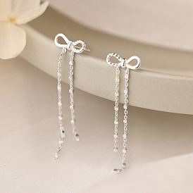 Серьги-гвоздики с кисточками из стерлингового серебра 925