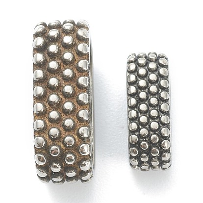 304 Stainless Steel Slide Charms/Slider Beads, Oval