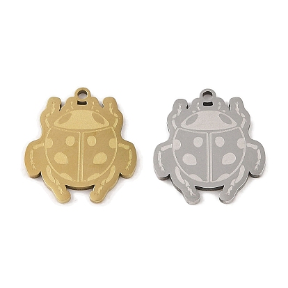 201 Stainless Steel Pendants, Ladybird Charm