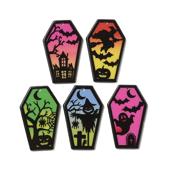 Хэллоуин акриловые подвески, многоугольник
