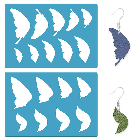 Акриловая серьга ручной работы шаблон, трафареты для резки кожи, глубокое синее небо