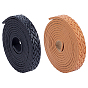 4 pcs 2 couleurs sangles de sac en cuir pu, plat avec motif de tricot, accessoires de remplacement de sac