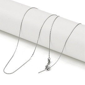 0.5мм 201 регулируемые ожерелья из нержавеющей стали с цепочкой-слайдером для женщин и мужчин, не тускнеет