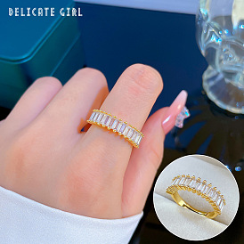 Геометрическое открытое кольцо – модно, персонализированный, кольцо на указательном пальце.