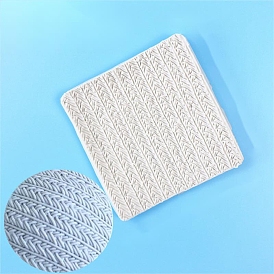 Sweater Texture Design Food Grade Silicone Molds, Fondant Impression Mat, For DIY Cake Decoration, Chocolate, Candy, UV Resin & Epoxy Resin Craft Making