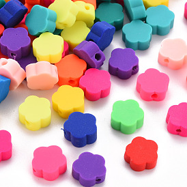 Perles en fimo faits à la main, pour les fournitures de bricolage bijoux artisanat, fleur