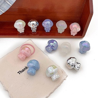 Непрозрачные акриловые бусины с УФ-покрытием, радужный, собака