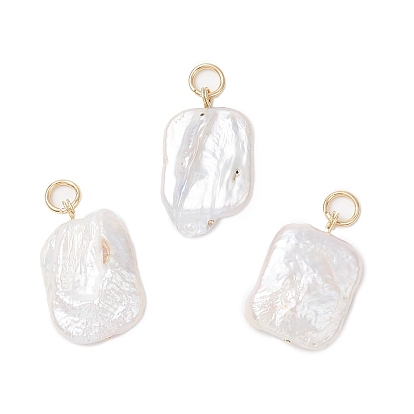 Подвески из натурального пресноводного жемчуга, прямоугольник амулеты