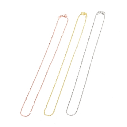 Brass Dapped Link Chains Necklace for Men Women, Long-Lasting Plated, Lead Free & Cadmium Free