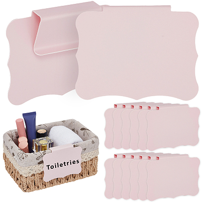Erasable PVC Food Label Display Chalkboard Clip, Writable Price Tag for Supermarket, Bakery, Cafe Price Tag, Rectangle
