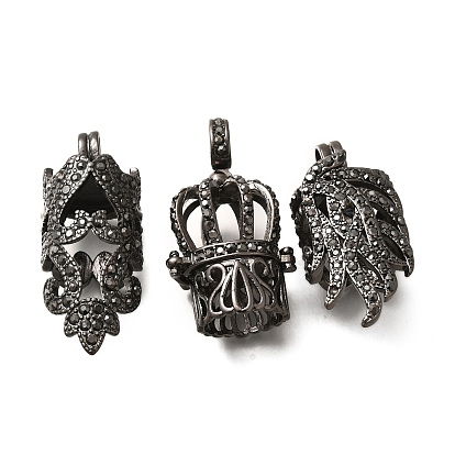 Латунные европейские подвески с подвесками, со стразами, без кадмия и без свинца, долговечный, стойки покрытие