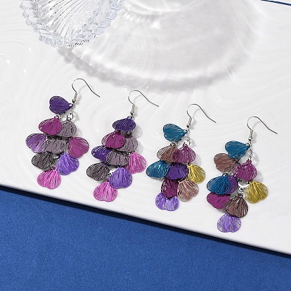 430 серьги с подвесками в форме сердца из нержавеющей стали, с железными крюками серьги, платина