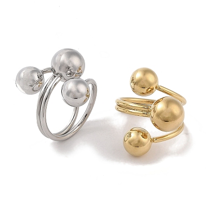 Ионное покрытие (IP) 304 регулируемые манжеты из нержавеющей стали для женщин, тройное круглое кольцо