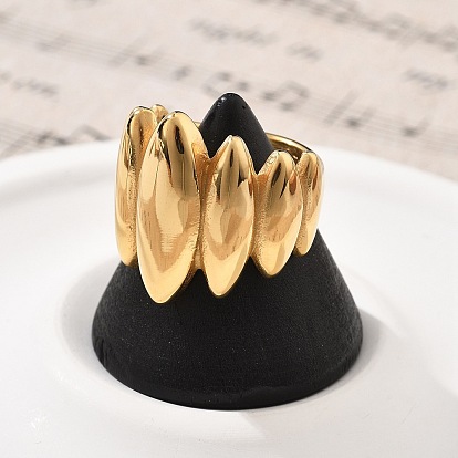 304 Кольца для пальцев из нержавеющей стали с конским глазом, ионное покрытие (ip)