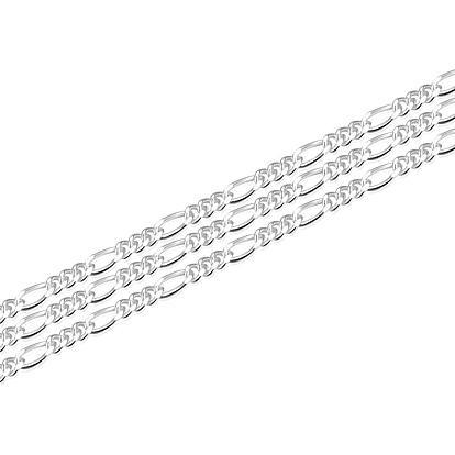 925 Sterling Silver Figaro Chain, Soldered