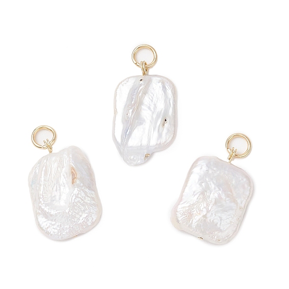 Подвески из натурального пресноводного жемчуга, прямоугольник амулеты