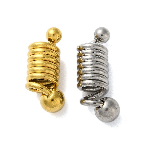 304 из нержавеющей стали европейские шарики, бусины с большим отверстием, форма пружины