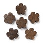 Natural Wood Dyed Beads, Flower