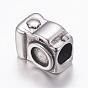 304 Stainless Steel European Beads, Large Hole Beads, Camera