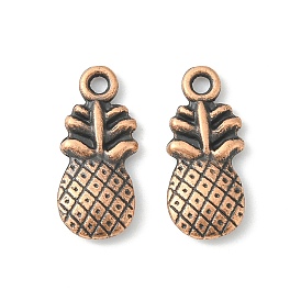 Pineapple Tibetan Style Alloy Pendants, Lead Free & Cadmium Free, 19x9x3mm, Hole: 1mm, about 714pcs/1000g