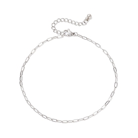 2.5мм 304 браслеты на ногу из нержавеющей стали с цепочкой-скрепкой, с круглыми пластиковыми шариками ccb