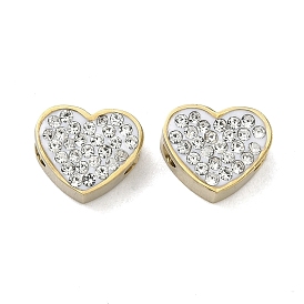 Ионное покрытие (ip) 304 шарики из нержавеющей стали, сердце, с полимерной глиной горный хрусталь