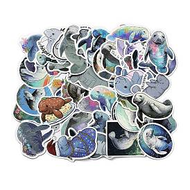 50Pcs Paper Stickers, for DIY Scrapbooking, Journal Decoration, Ocean Theme