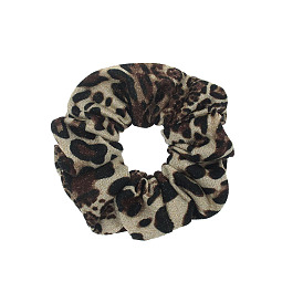 300Pcs Leopard Print Pattern Polyester Elastic Hair Ties, Scrunchie/Scrunchy, Ponytail Holder for Women Girls