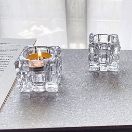 Cube Glass Candlestick Holder, Candle Centerpiece, Perfect Home Party Decoration