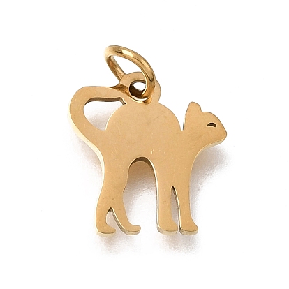 304 Stainless Steel Charms, Cat Shape Charms