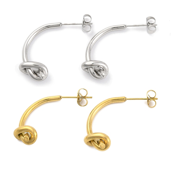 Ионное покрытие (ip) 304 серьги-гвоздики из нержавеющей стали, узел