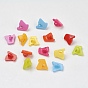 Acrylic Shank Buttons, 1-Hole, Dyed, Letter A, 14x13x2mm, Hole: 3mm