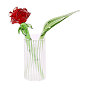 2Pièces de décorations florales en verre, décorations pour la maison, pour la décoration d'affichage de bonsaï charnu, avec vase en verre 1pc