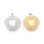 304 Настройки кабошон из нержавеющей стали кулон, ионное покрытие (ip), плоско-круглые