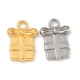 Ion Plating(IP) 304 Stainless Steel Pendants, Gift
 Box Charms