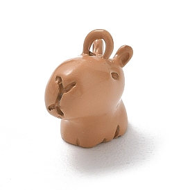 Alloy Enamel Pendants, Capybaras Charms
